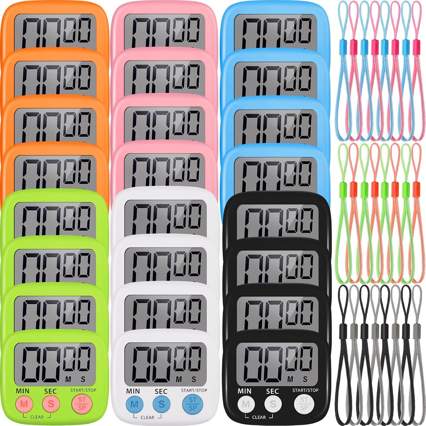 Small Digital Kitchen Timer with Loud Alarm and Big LCD Display