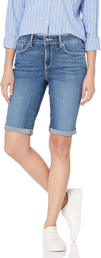 NYDJ Women's Briella Roll Cuff Jean Long Slimming Denim Shorts Review