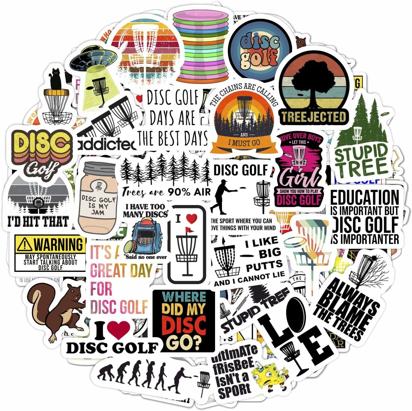 BulbaCraft 100 Funny Stickers - Unique Water Bottle & Laptop Decor