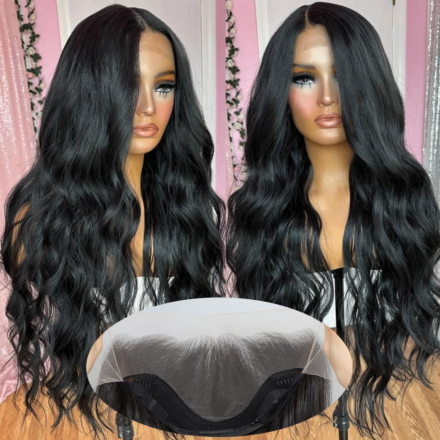 Synthetic 13x4 HD Lace Front Wigs for Black Women - 26 Inch