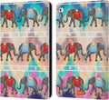 Emoji Elephants Hippie Chic Leather Wallet Case for iPad Air 2
