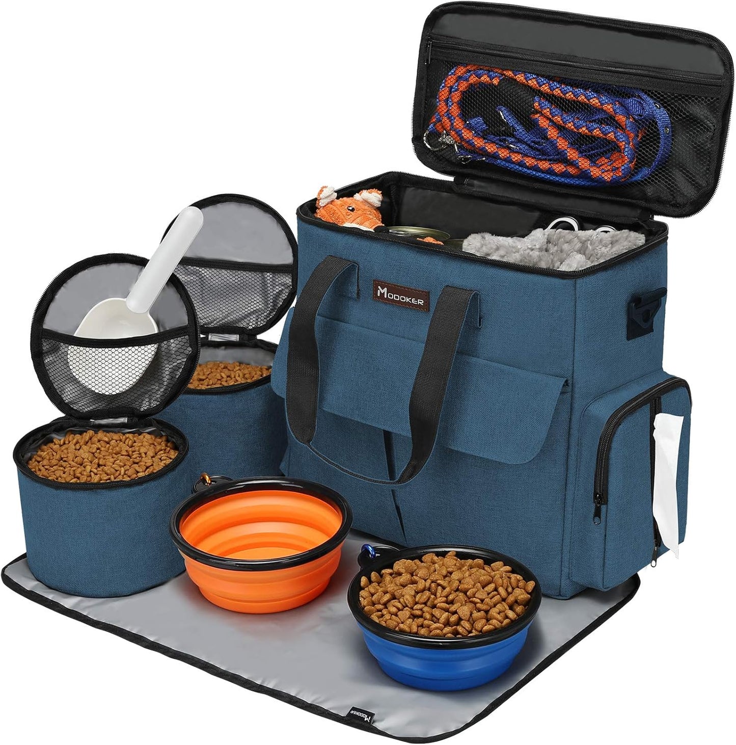 Modoker Dog Travel Bag - Perfect Weekend Pet Travel Set