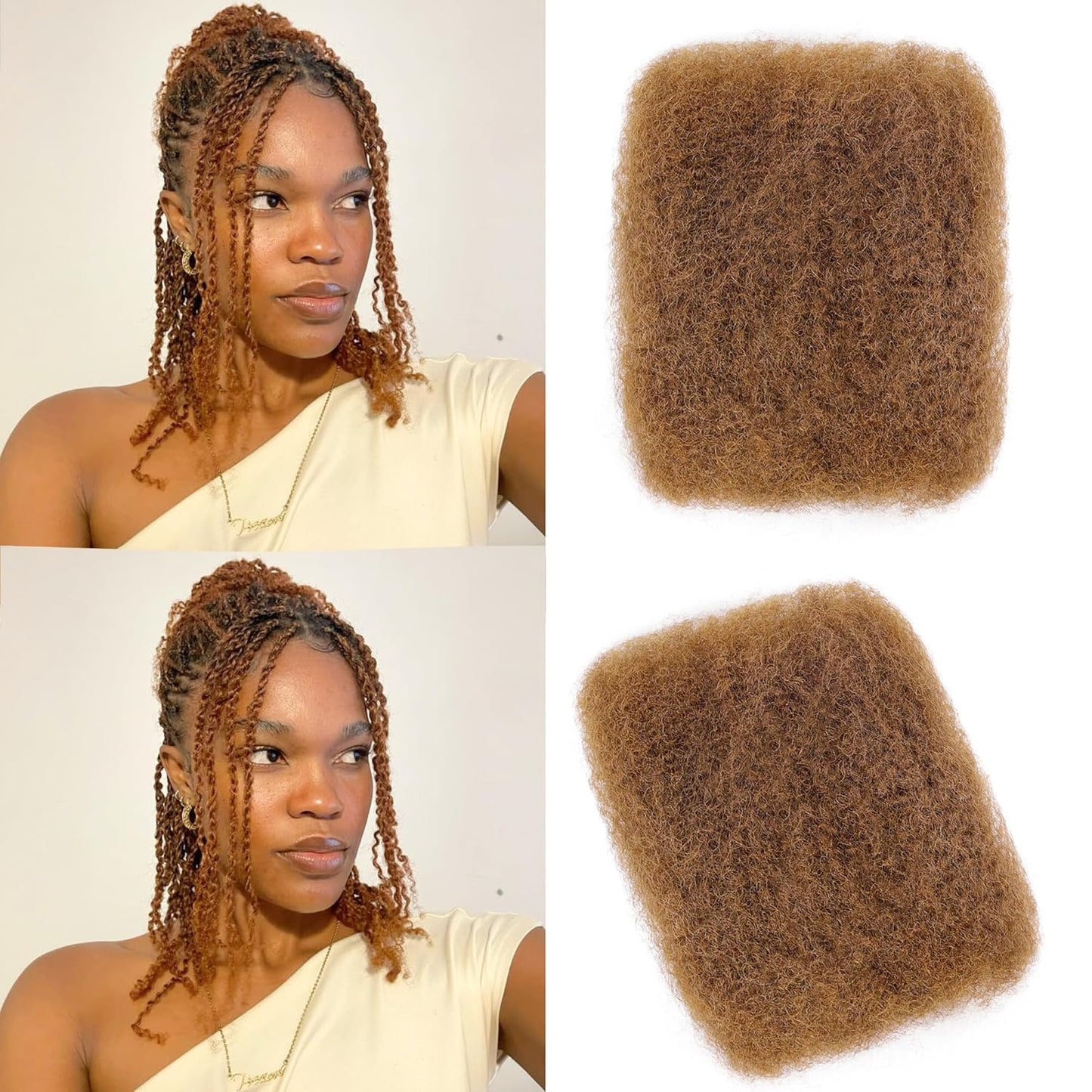 BLL Afro Kinky Bulk Human Hair for Mini Twist and Dreadlocks