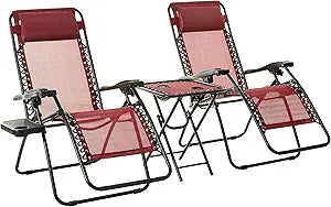 Adjustable Zero Gravity Folding Reclining Lounge Chair Set