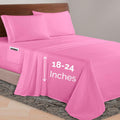 Full Sheet Set Light Pink - 1500 Microfiber 4-Piece Deep Pocket