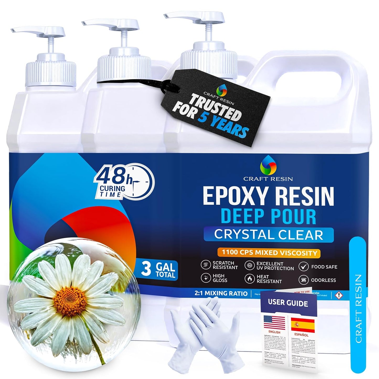 CRAFT RESIN Deep Pour Epoxy Resin Kit for Art & DIY Projects