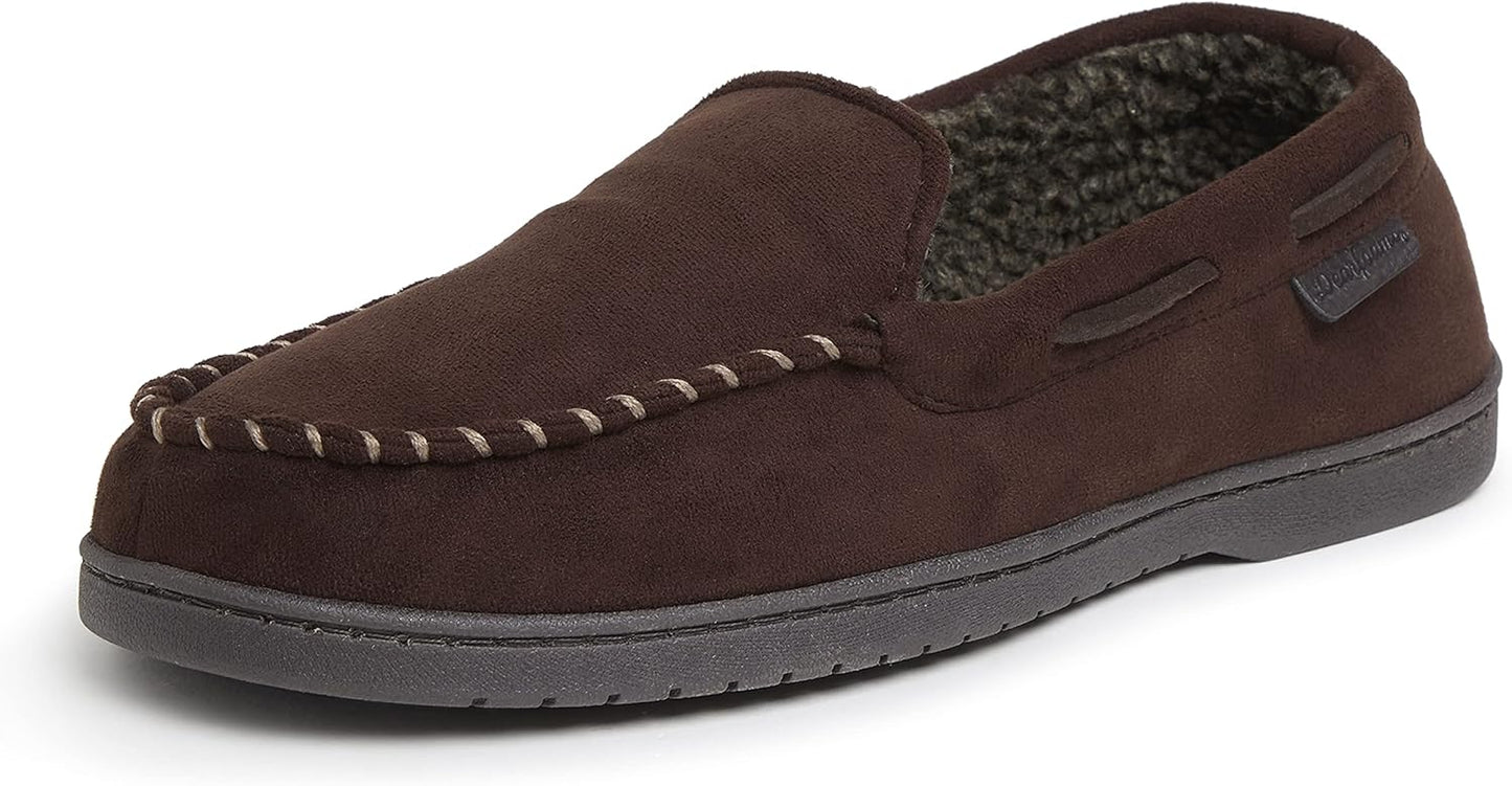 Keaton Memory Foam Indoor Outdoor Moccasin Slippers for Men