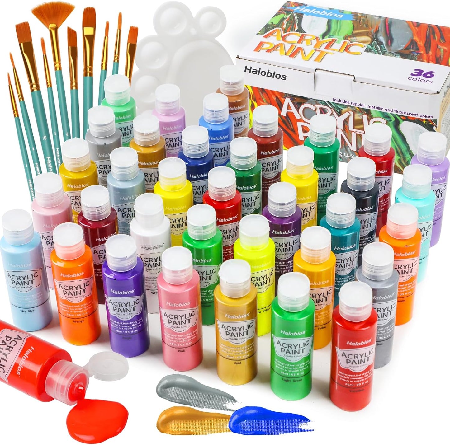 Acrylic Paint Set 36 Colors for Students & Adults, Premium Quality