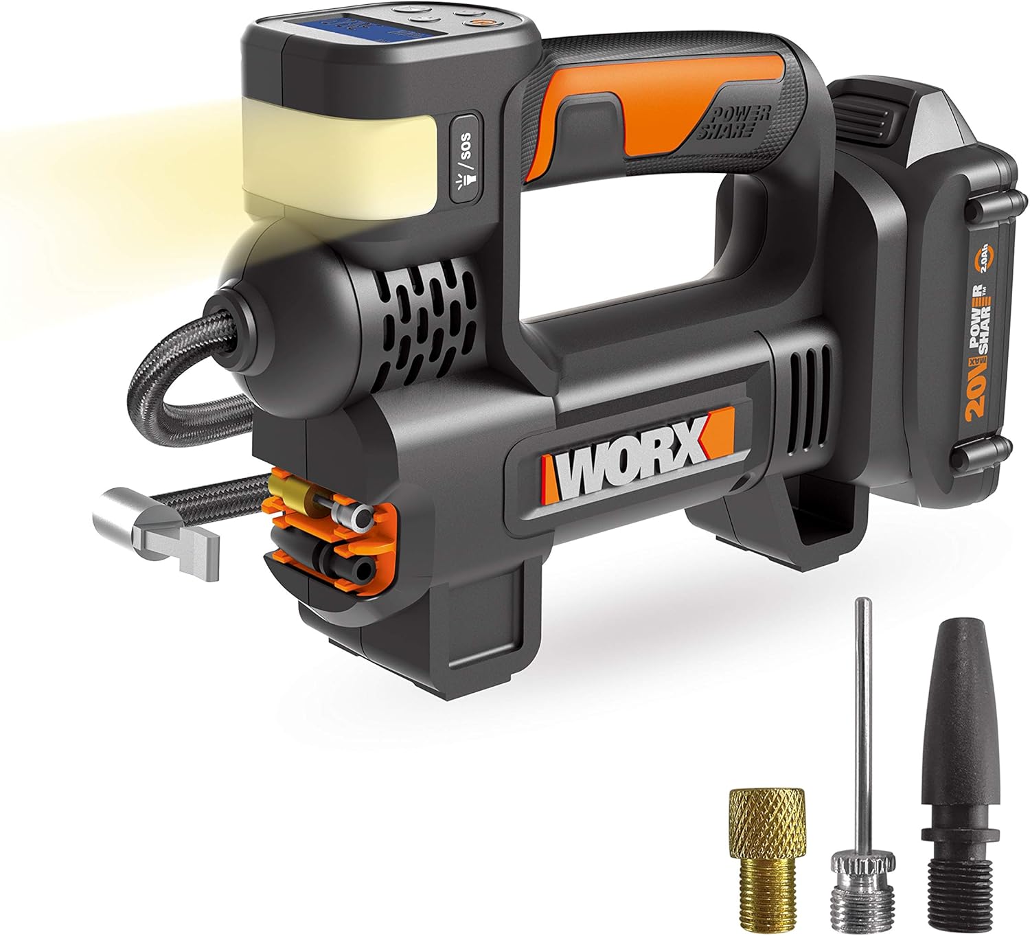 Worx WX092L 20V Cordless Inflator with Digital Pressure Display