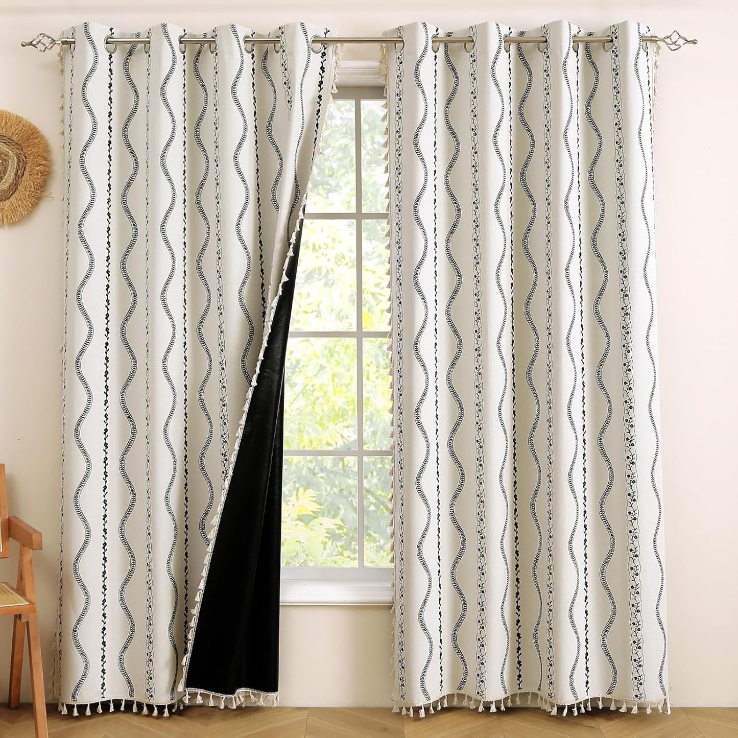 ColorBird Floral Boho Blackout Curtains for Cozy Living Spaces