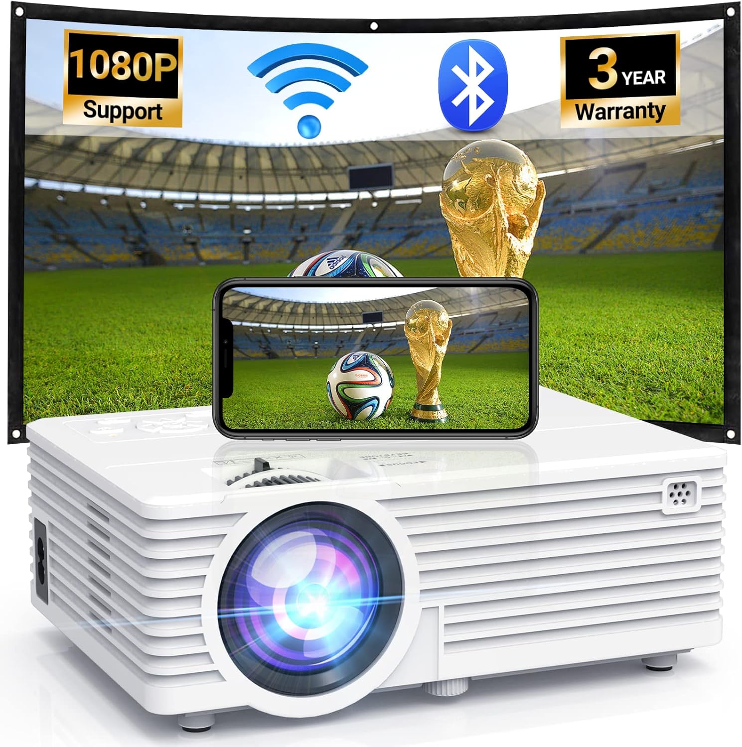 Portable Full HD WiFi Projector - PANSEBA