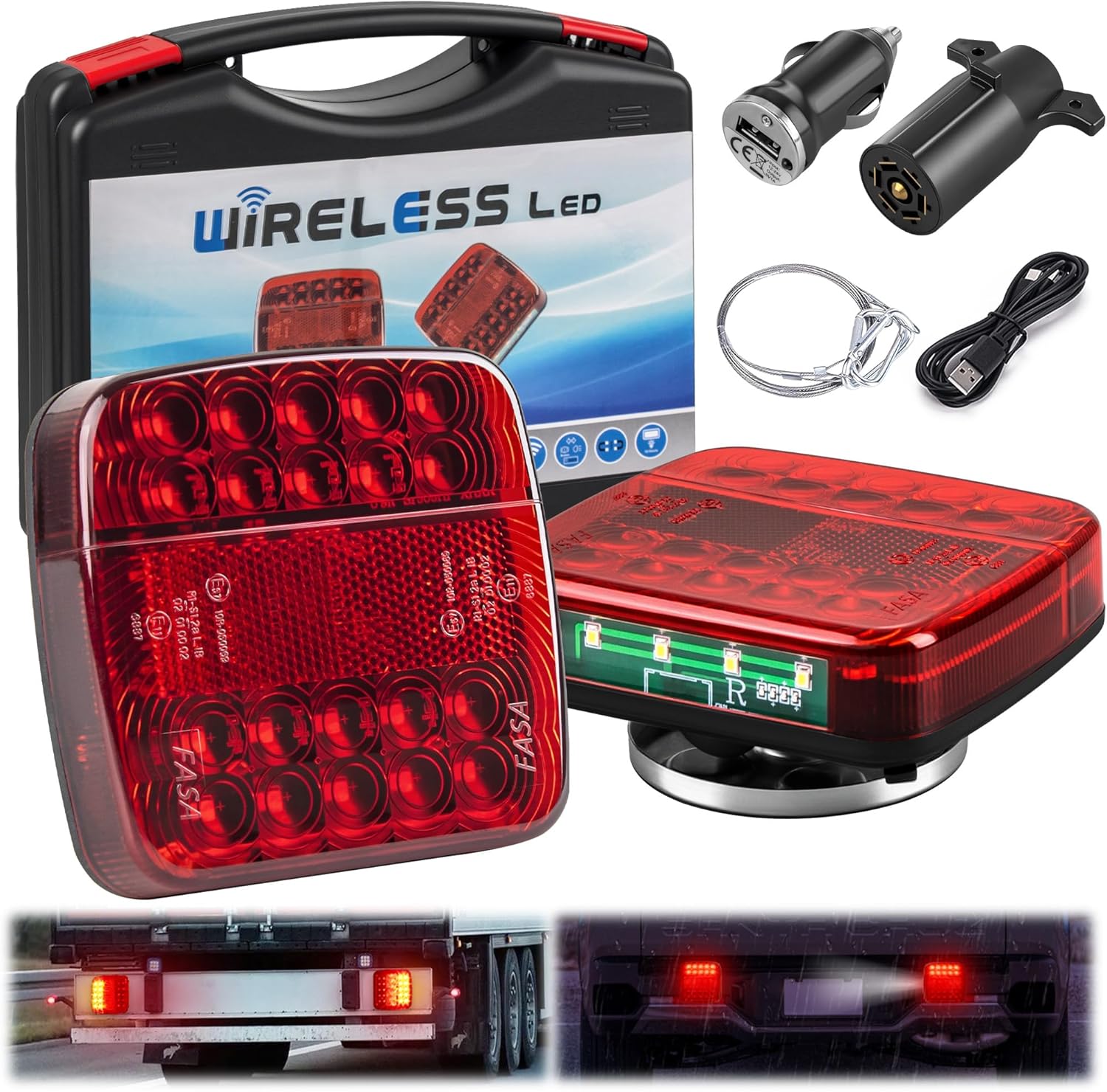 Wireless Trailer Lights Magnetic for Safe Towing and Visibility