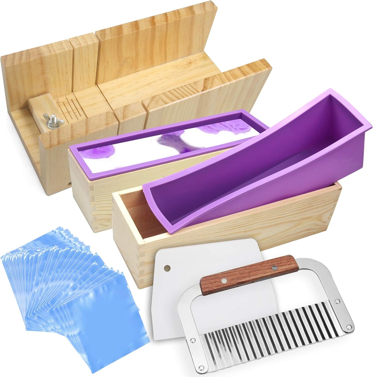 Voulosimi Silicone Soap Mold for Easy Soap Making and Cutting