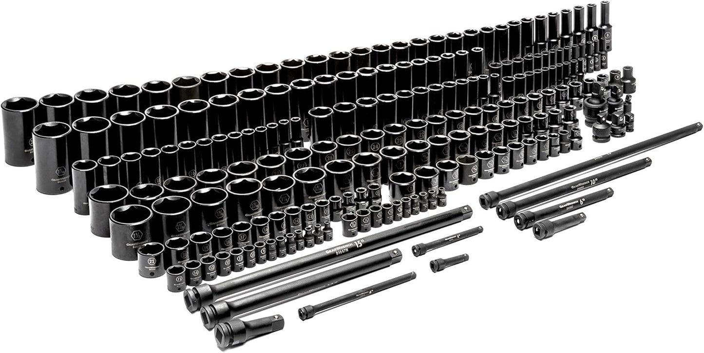 GEARWRENCH 209 Piece Master Impact Socket Set for Professionals