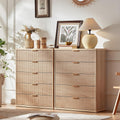 LEYAOYAO Fluted 5 Drawers Dresser Set for Modern Storage