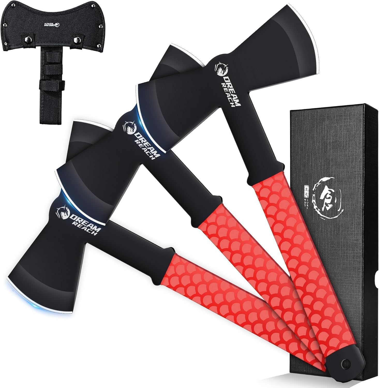 Dream Reach Throwing Axe Set - Durable Full Tang Hatchets
