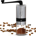 Portable Conical Burr Grinder - 6 Grind Levels, Stainless Steel