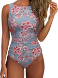 One Piece Ruched Swimsuit Tummy Control Backless Bathing Suit Slimming