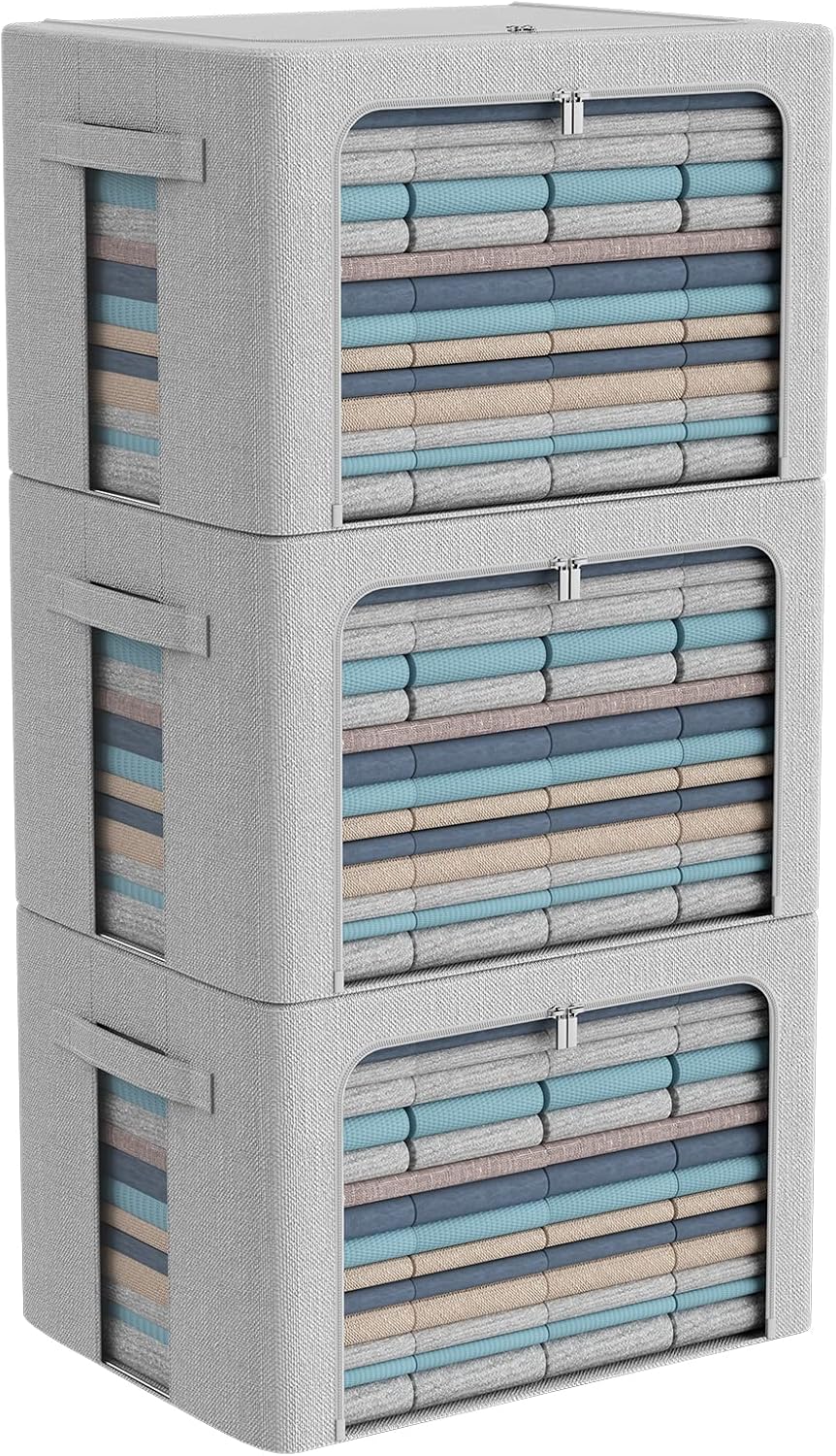 3Pack Foldable Storage Bins for Organizing Clothes and More
