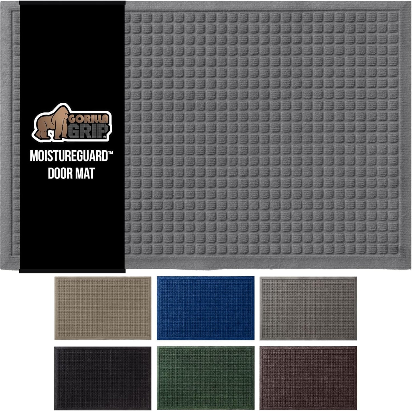 GORILLA GRIP Ultra Absorbent Front Door Mat for All Seasons