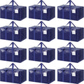 12 Pack Extra Heavy Duty Moving Bags - Dark Blue, Large 23-Gallon