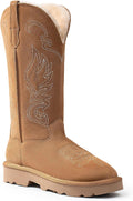 Genuine Leather Suede Platform Womens Winter Snow Boots - Warm Fuzzy