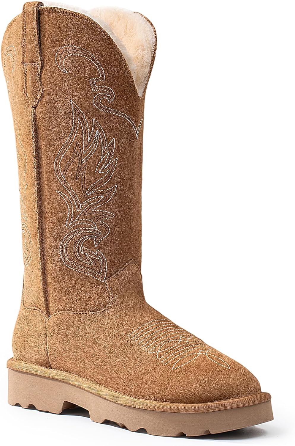 Genuine Leather Suede Platform Womens Winter Snow Boots