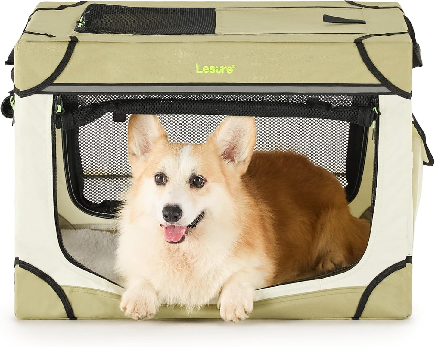 Lesure Soft Collapsible Dog Crate for Small Dogs Travel