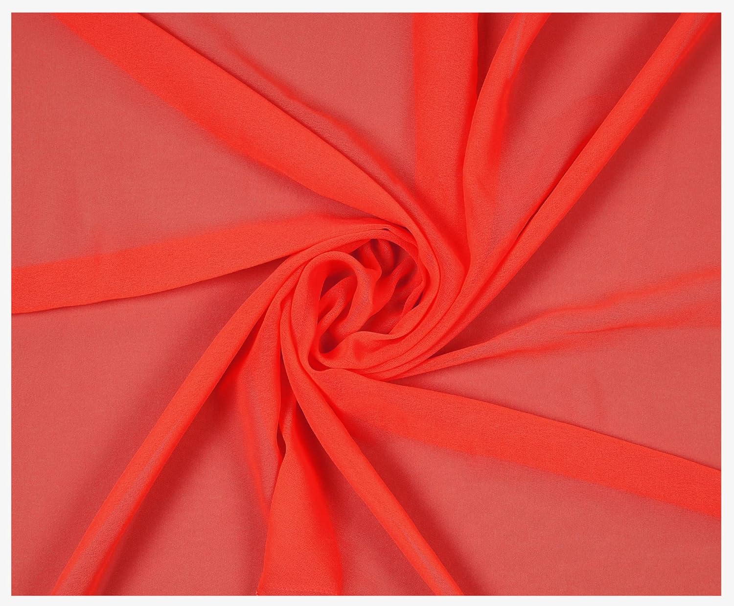 MDS Pack of 20 Yard Orange Chiffon Fabric for Wedding Decor