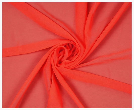 MDS Pack of 20 Yard Orange Chiffon Fabric for Wedding Decor