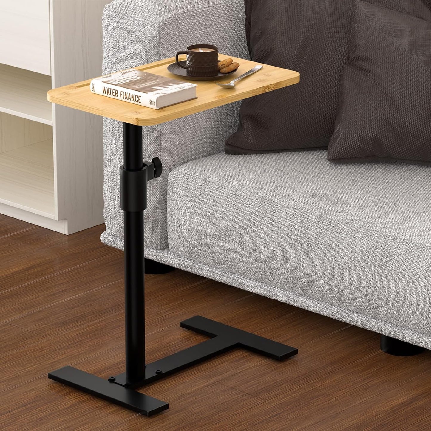 360 Swivel Sofa Tray Table - Adjustable Height - Multipurpose Side Table