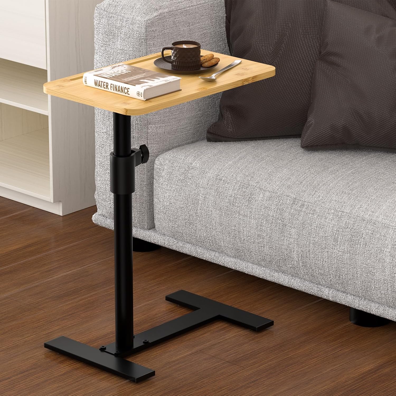 360 Swivel Sofa Tray Table - Adjustable Height - Multipurpose Side Table