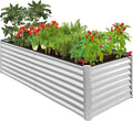 8x4x2ft Galvanized Raised Garden Bed - 478 Gal Capacity