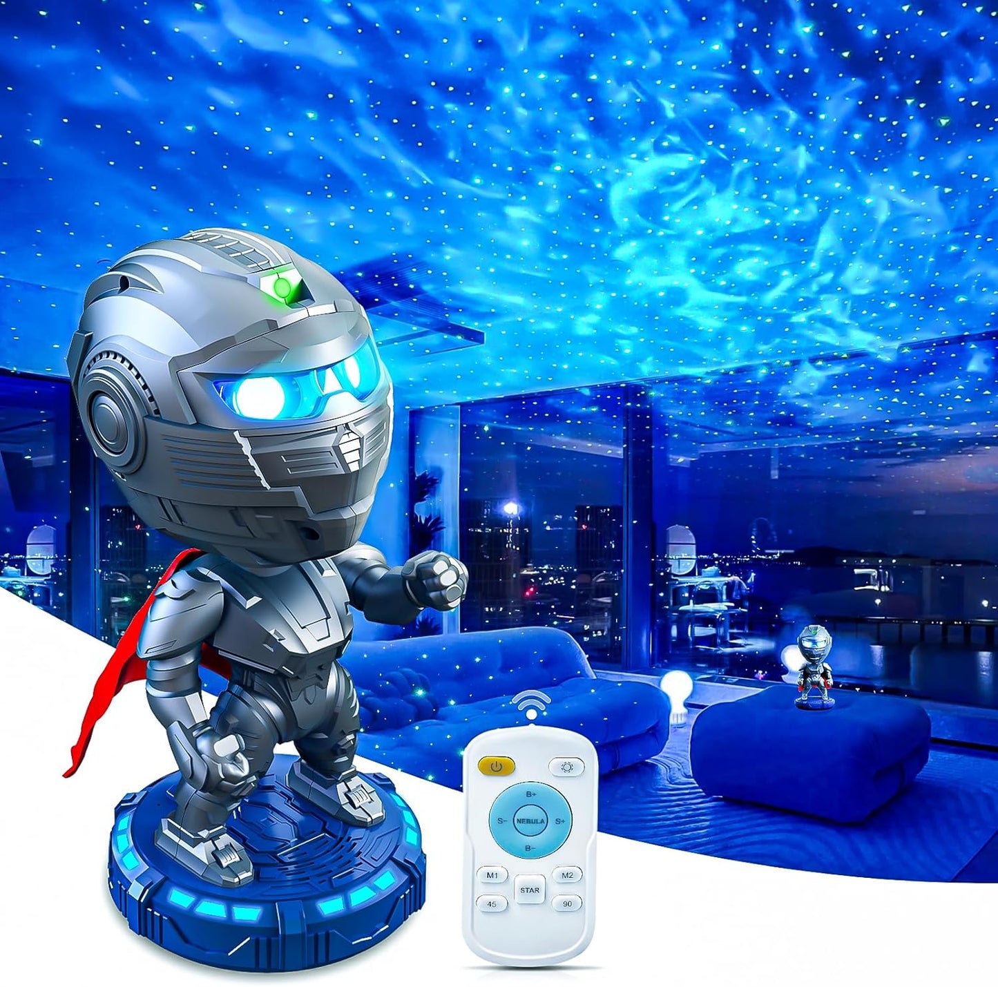 Dienmern Mecha Knight Star Projector - Galaxy Night Light