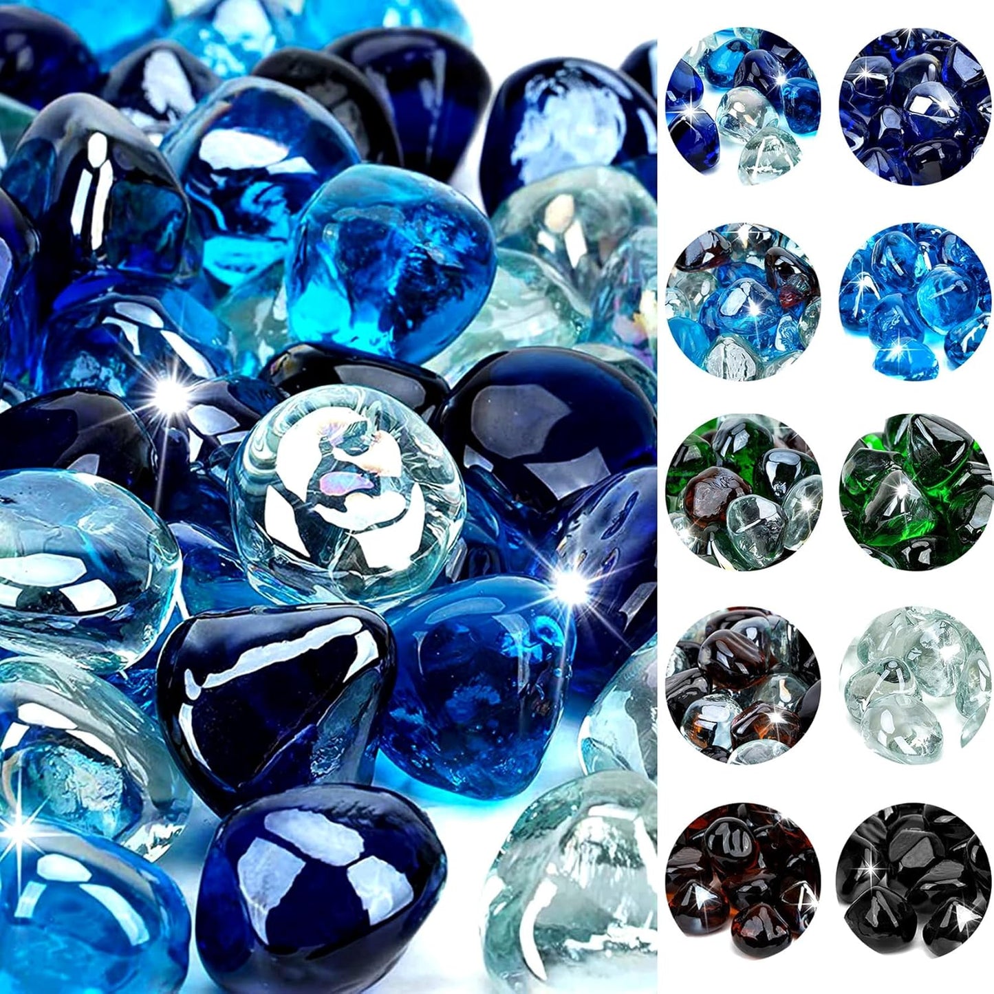 onlyfire 10-Pounds Fire Glass Diamonds for Stunning Fire Pits