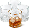 Bruntmor Clear Crystal Whiskey Glasses Set - Set of 4