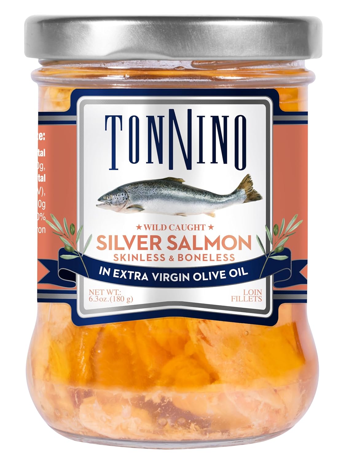 Tonnino Salmon Silver Fish in Extra Virgin Olive Oil Pack of 6
