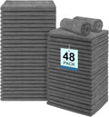 48 Pack Gym Towels Set - Highly Absorbent Microfiber Hand Towels