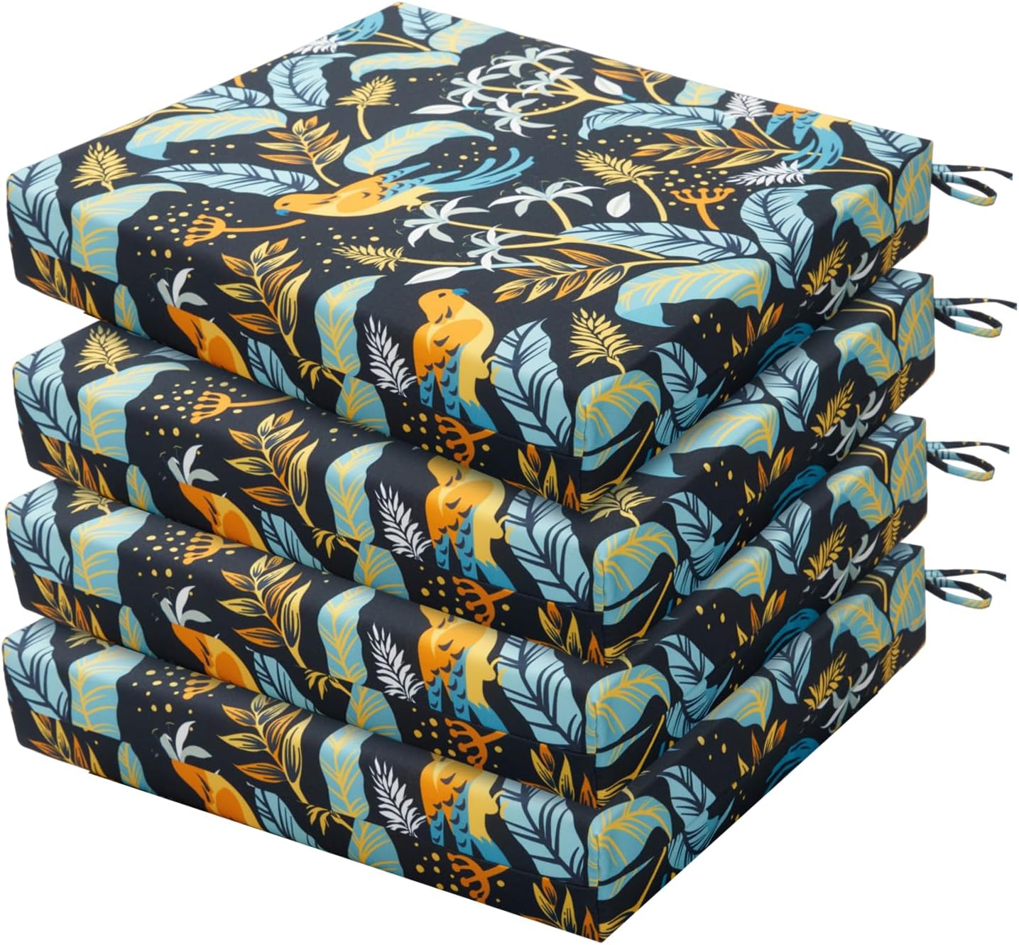 Outdoor Chair Cushions Set of 4, Water Resistant & Stylish