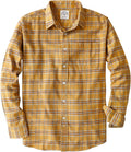 Men's 100% Cotton Flannel Shirt - Long Sleeve Plaid Casual Fit