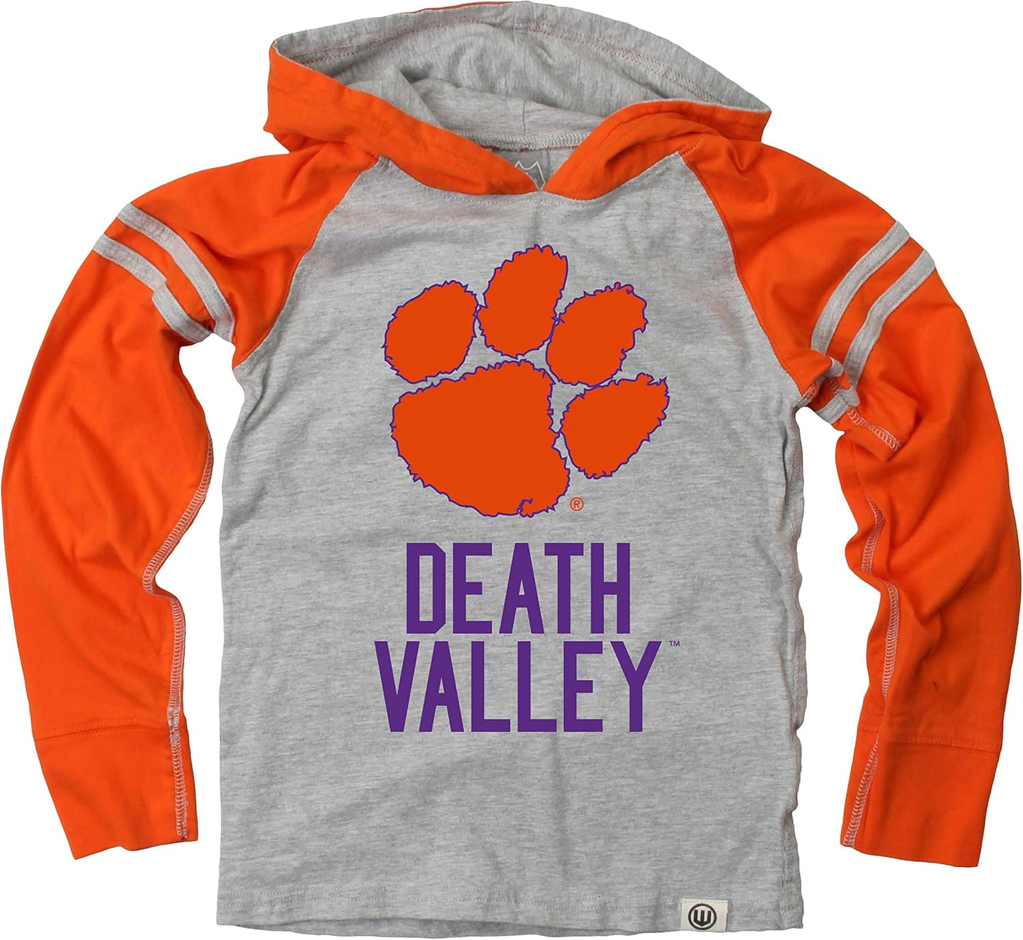 Wes and Willy Youth Boys College Long Sleeve Hooded T-Shirt