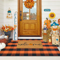 Fall Decor Doormat Combo Set - Cozy Autumn Entryway Layering