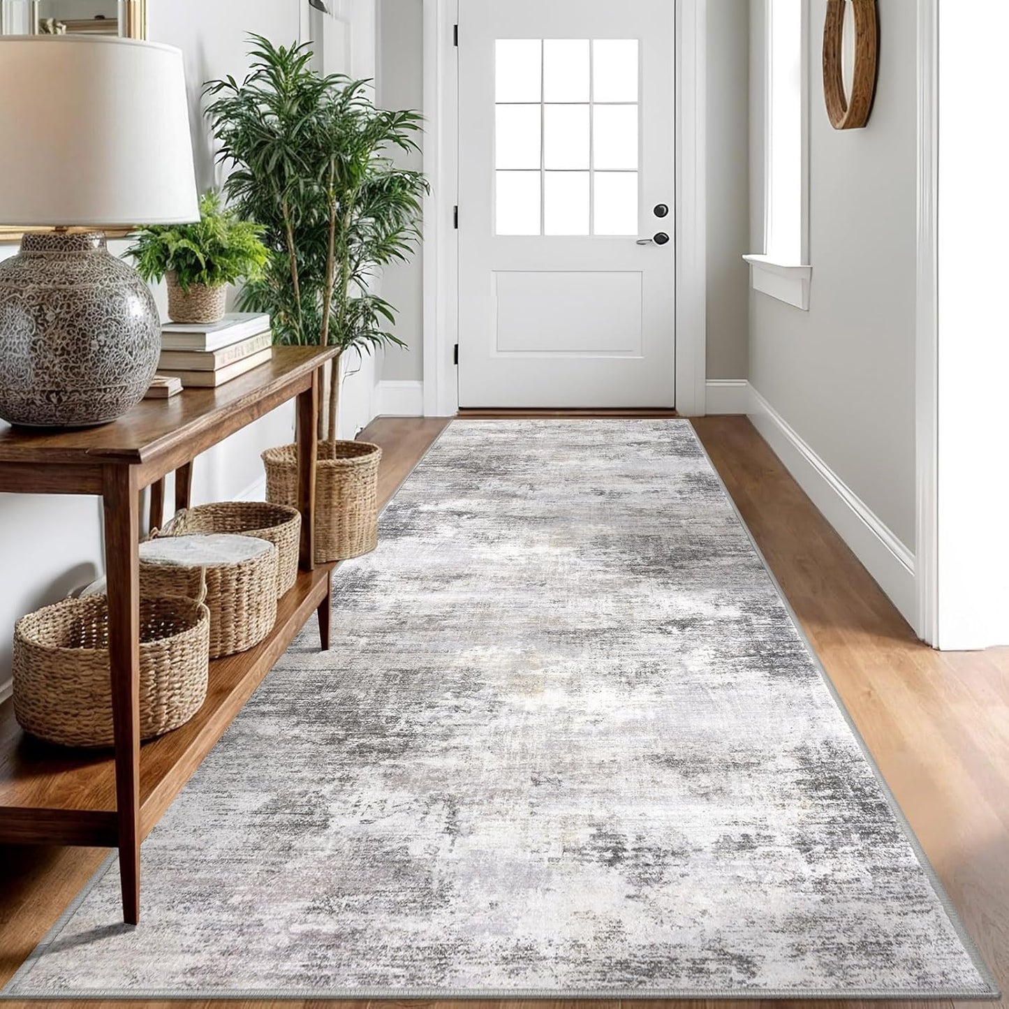 IOHOUZE Abstract Runner Rug 3x10 Ft for Hallways and Kitchens
