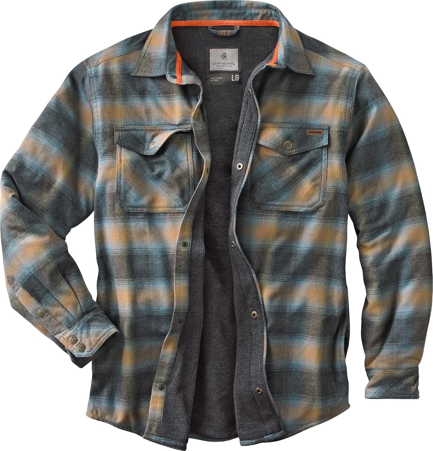 Legendary Whitetails Men's Thermal Lined Shirt Jacket for Comfort
