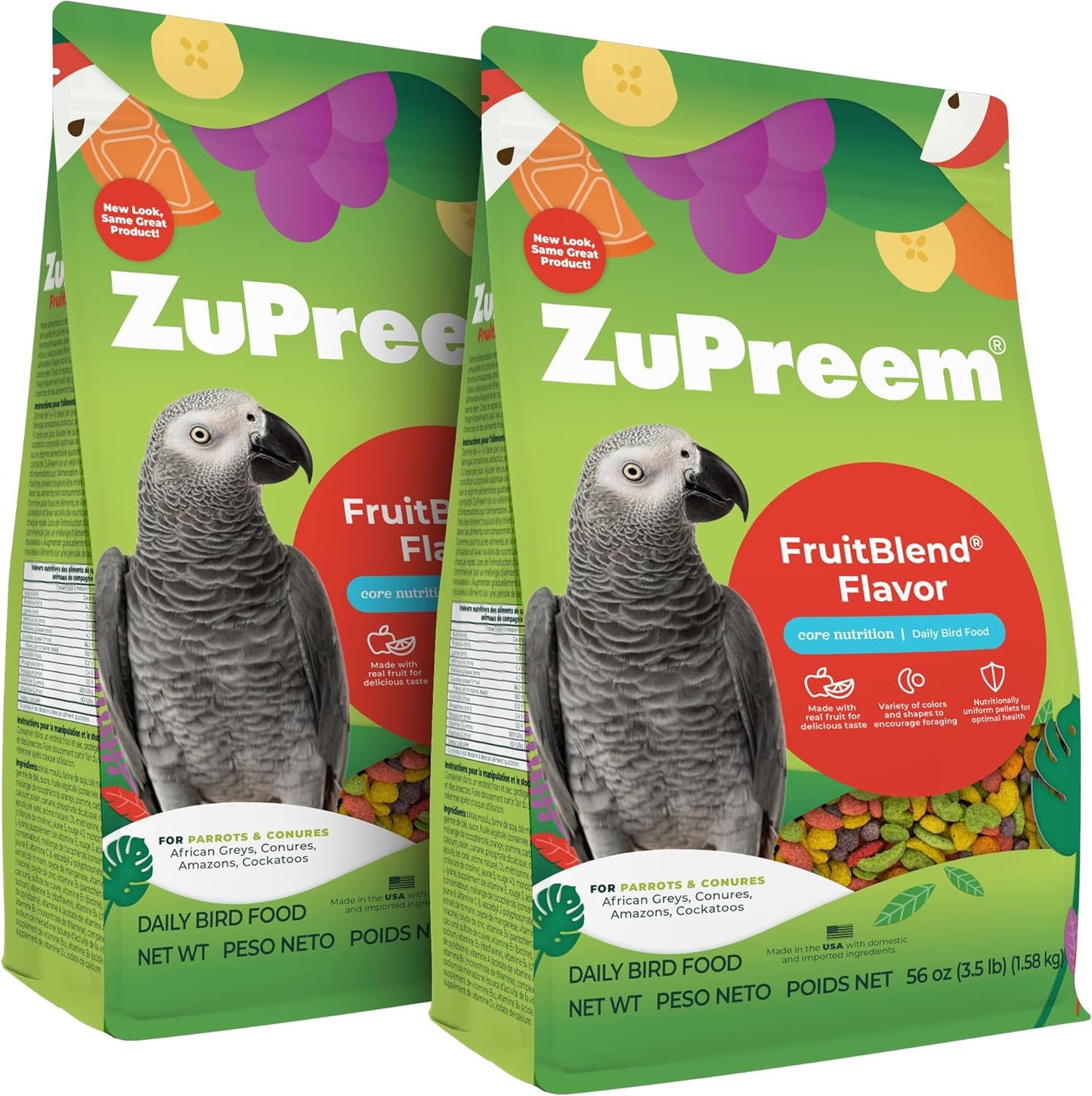 ZuPreem FruitBlend Flavor Pellets for Parrots and Conures