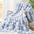 Touchat Luxury 1000GSM Rabbit Faux Fur Blanket - Super Heavy Cozy