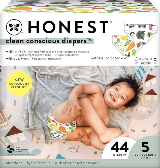 Plant-Based Size 5 Diapers | Sustainable & Delish | 44 Count