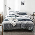 Striped Duvet Cover Full 3-Piece Set - 100% Cotton Soft Comfort