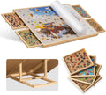 1000-Pc Tilting Puzzle Board with 4 Drawers & Cover - Adjustable Easel