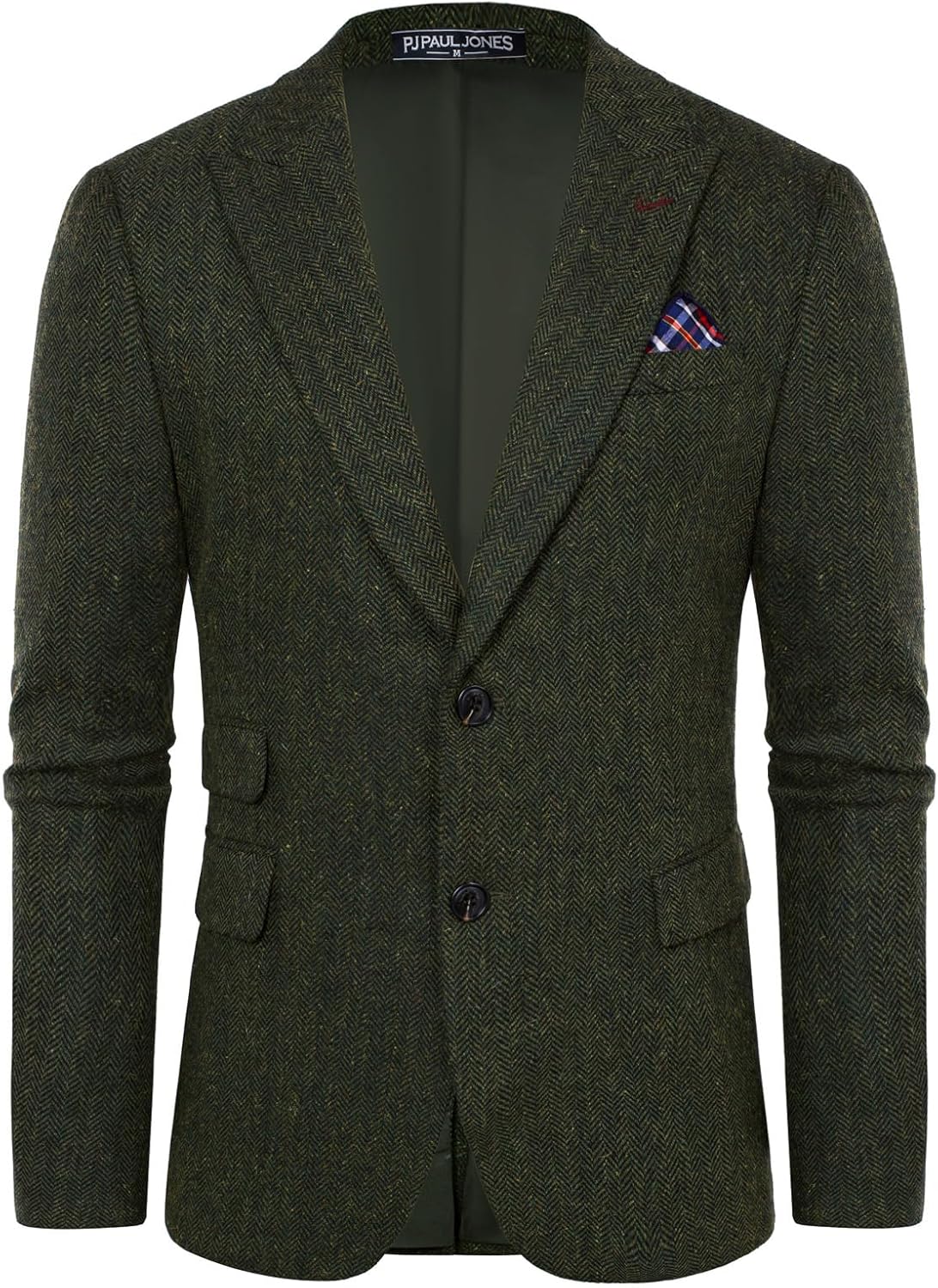 Men's Tweed Blazer Wool Herringbone Sport Coat for Vintage Style